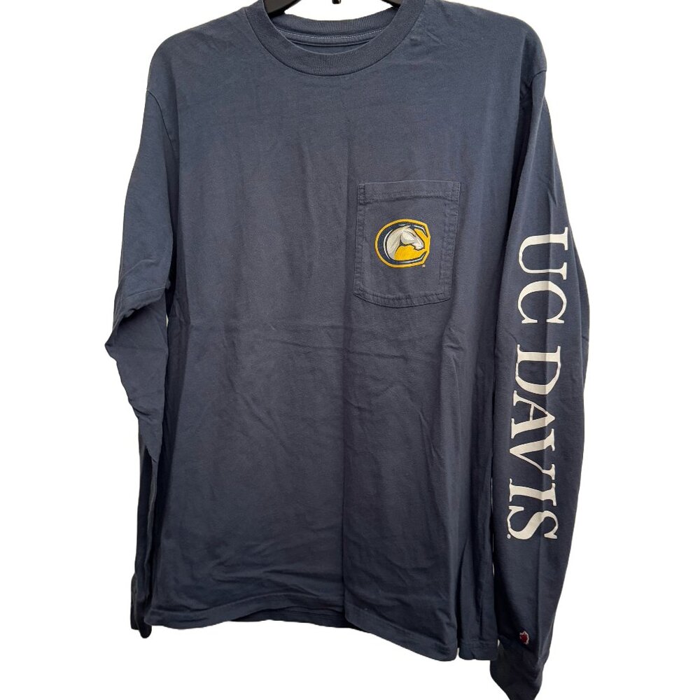 UC Davis University of California League Collegiate Wear Long-Sleeve Tee Shirt M
